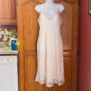 French Maid Vintage Sexy Lingerie Lacy Long Nightie Slip Cream Colour Si…